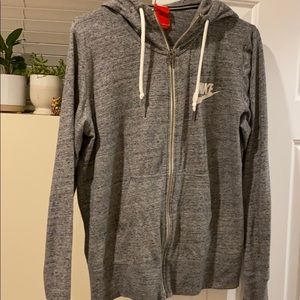Heather grey Nike zip up